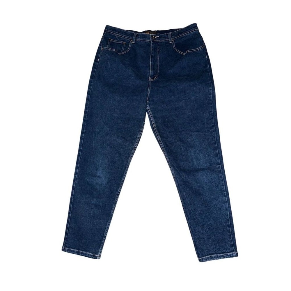 Kmart Route 66 Womens Vtg High-Rise Tapered stretch Jeans Sz 18 ankle blue denim